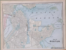 Load image into Gallery viewer, Genuine-Antique-Map-New-York-City-Brooklyn-Boston-1900-Cram-Maps-Of-Antiquity
