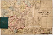 Load image into Gallery viewer, Genuine-Antique-Folding-Map-Map-of-Boston-and-the-Country-Adjacent,-showing-Rural-Parks-as-proposed-by-Ernest-W.-Bowditch-1875-A.-Williams-&-Co.-Maps-Of-Antiquity