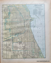 Load image into Gallery viewer, Genuine-Antique-Printed-Color-Map-Double-sided-page-Chicago-verso-Iowa-1893-Gaskell-Maps-Of-Antiquity