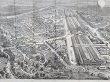 Load image into Gallery viewer, 1876 - The Centennial Balloon View Of The Grounds (Philadelphia) Antique Map Genuine