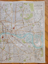 Load image into Gallery viewer, 1921 - Bartholomew’s Plan Of London Antique Map Genuine Folding