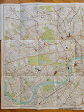 Load image into Gallery viewer, 1921 - Bartholomew’s Plan Of London Antique Map Genuine Folding