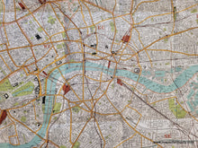 Load image into Gallery viewer, 1921 - Bartholomew’s Plan Of London Antique Map Genuine Folding