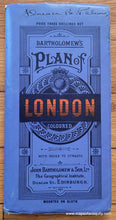 Load image into Gallery viewer, 1921 - Bartholomew’s Plan Of London Antique Map Genuine Folding