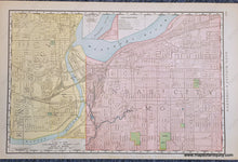 Load image into Gallery viewer, 1898 - Double-Sided Map: St Louis Joseph Kansas City Missouri Mo Antique Map Genuine
