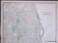 Load image into Gallery viewer, 1898 - Street Guide Map Of Chicago Antique Genuine