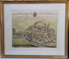 Load image into Gallery viewer, TOW770-Antique-Map-Gloster-City-Tho-Brown-Alderman-Johannes-Kip-Gloucester-England-UK-Cotswolds-Gloucestershire-1712-Maps-Of-Antiquity-1700s-18th-century