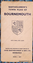 Load image into Gallery viewer, 1930S - Plan Of Bournemouth (England) Antique Map Genuine