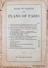 Load image into Gallery viewer, 1910 - Index of Streets and Plans of Paris - Genuine Antique Booklet with Maps