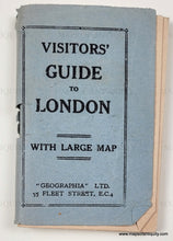Load image into Gallery viewer, Antique travel guide cover 'Visitors' Guide to London' with map inside