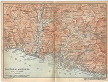 Load image into Gallery viewer, Genuine-Antique-Map-Genoa-Italy---Contorni-di-Genova-1895-Baedeker-Maps-Of-Antiquity