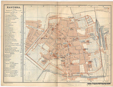 Load image into Gallery viewer, Genuine-Antique-Map-Ravenna-Italy--1895-Baedeker-Maps-Of-Antiquity
