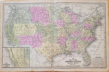 Load image into Gallery viewer, Antique-Hand-Colored-Map-No.-5-Map-of-the-United-States-Engraved-to-Illustrate-Mitchell's-School-and-Family-Geography-******-United-States-United-States-General-1851-Mitchell-Maps-Of-Antiquity