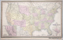 Load image into Gallery viewer, 1850 - A New Map of the United States of America by J.H. Young - Antique Map