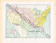 Load image into Gallery viewer, 1894 - Map Of The United States Verso: Manitoba And Showing Acquisition Territory Its Distribution