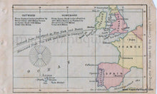 Load image into Gallery viewer, 1880 - Miniature Map Track Chart Of The Cunard Line Antique Genuine Printed-Color