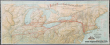 Load image into Gallery viewer, Genuine-Antique-Printed-Color-Pictorial-Map-The-Health-and-Pleasure-Resorts-of-New-York-and-New-England-the-Best-Way-to-Reach-Them-via--America's-Greatest-Railroad--1893-Matthews-Northrup-Co--Maps-Of-Antiquity