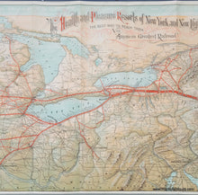 Load image into Gallery viewer, Genuine-Antique-Printed-Color-Pictorial-Map-The-Health-and-Pleasure-Resorts-of-New-York-and-New-England-the-Best-Way-to-Reach-Them-via--America's-Greatest-Railroad--1893-Matthews-Northrup-Co--Maps-Of-Antiquity