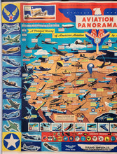 Load image into Gallery viewer, Genuine-Antique-Map-Aviation-Panorama-1943-Cheeseman-Albert-Richard-Sportswear-Maps-Of-Antiquity