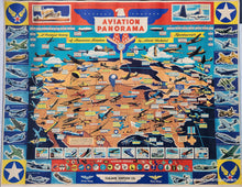 Load image into Gallery viewer, Genuine-Antique-Map-Aviation-Panorama-1943-Cheeseman-Albert-Richard-Sportswear-Maps-Of-Antiquity