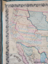 Load image into Gallery viewer, 1858 - Mitchell’s New National Map Exhibiting The United States With North American British