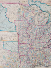 Load image into Gallery viewer, 1858 - Mitchell’s New National Map Exhibiting The United States With North American British