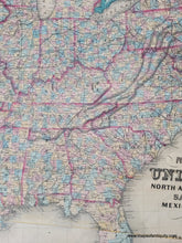 Load image into Gallery viewer, 1858 - Mitchell’s New National Map Exhibiting The United States With North American British