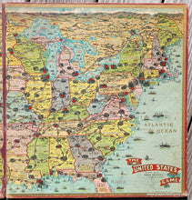 Load image into Gallery viewer, Genuine-Antique-Game-Board-Map-The-United-States-Game-1901-Parker-Brothers-Maps-Of-Antiquity