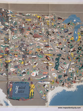 Load image into Gallery viewer, Genuine-Vintage-Map-A-Pictorial-Map-of-the-United-States-1944-Elmer-Jacobs---Rand-McNally-Maps-Of-Antiquity