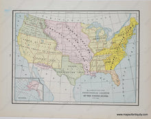 Load image into Gallery viewer, Genuine-Antique-Map-Map-Showing-the-Location-of-the-Indian-Nations-in-the-Present-United-States-At-the-Time-of-Its-First-Settlement-Verso-Map-Showing-the-Territorial-Growth-of-the-United-States-1776-1891--1893-Cram-Maps-Of-Antiquity
