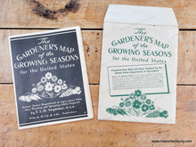 Load image into Gallery viewer, folded map comes in original paper cover Genuine-Antique-Folding-Map-The-Gardener's-Map-of-the-Growing-Seasons-for-the-United-States-1916-US-Dept-of-Agriculture-Maps-Of-Antiquity