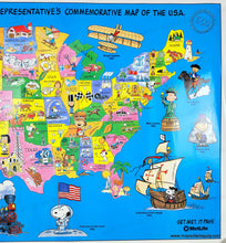 Load image into Gallery viewer, 1992 - The World Famous MetLife Representative’s Commemorative Map of the United States - Genuine Original Map