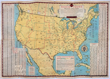Load image into Gallery viewer, 1934 - RCA Radio Tours, America's Latest Game - Genuine Antique Map