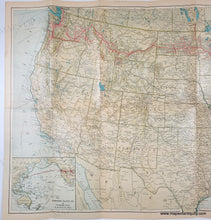 Load image into Gallery viewer, 1927 - Geographically Correct Map of the United States of America showing lines of the Northern Pacific Railway - Genuine Antique Map