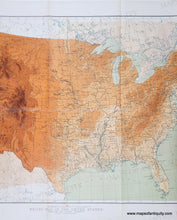 Load image into Gallery viewer, 1892 - Relief Map of the United States. Compiled by Henry Gannett. - Genuine Antique Map