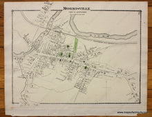 Load image into Gallery viewer, 1878 - Cambridge Center Jeffersonville P.o. Verso: Borough And Morrisville (Vt) Antique Map Genuine