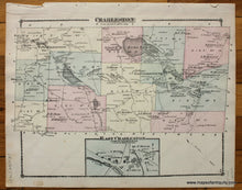 Load image into Gallery viewer, 1878 - Morgan Salem And Center Verso: Charleston East & West Evansville Albany (Vt) Antique Map
