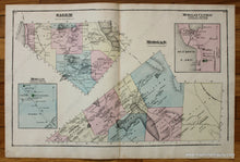 Load image into Gallery viewer, Antique-Hand-Colored-Map-Morgan-Salem-and-Morgan-Center-Verso:-Charleston-and-East-Charleston-&-West-Charleston-Evansville-and-East-Albany-(VT)-United-States-Northeast-1878-Beers-Maps-Of-Antiquity