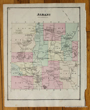 Load image into Gallery viewer, 1878 - Brownington And Center Verso: Albany (Vt) Antique Map Genuine Hand-Colored