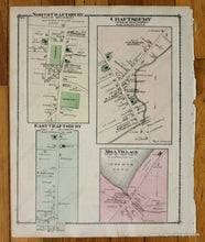 Load image into Gallery viewer, 1878 - Craftsbury Verso: North East And Mill Village (Vt) Antique Map Genuine Hand-Colored