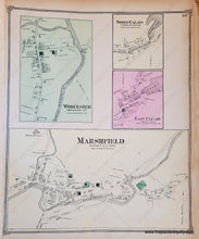 Load image into Gallery viewer, Genuine-Antique-Map-Waterbury-VT-Vermont-with-villages-of-Middlesex-Marshfield-Calais-and-Worcester-VT-1873-Beers-Maps-Of-Antiquity
