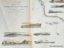 Load image into Gallery viewer, Antique-Hand-Colored-Coast-Chart-Western-Coast-of-the-United-States-Lower-Sheet-from-San-Francisco-to-San-Diego-United-States-West-1852-U.S.-Coast-Survey-Maps-Of-Antiquity
