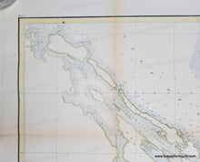Load image into Gallery viewer, 1862 - Reconnaissance of Washington Sound and Approaches, Washington Territory (Entrance to Puget Sound and the Vicinity of Vancouver) - Antique Map