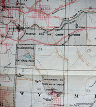 Load image into Gallery viewer, 1879 - West Of The Mississippi Antique Map Genuine Printed-Color