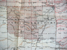 Load image into Gallery viewer, 1879 - West Of The Mississippi Antique Map Genuine Printed-Color