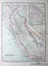 Load image into Gallery viewer, Antique-Printed-Color-Map-California-United-States-West-1889-Bradley-Maps-Of-Antiquity