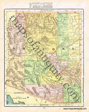 Load image into Gallery viewer, 1900 - New Mexico Verso: Arizona Antique Map Genuine Printed-Color