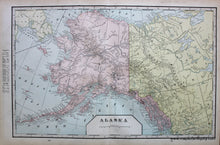 Load image into Gallery viewer, Antique-Printed-Color-Map-Alaska-verso:-Map-of-Idaho-and-Washington-North-America-West-1900-Cram-Maps-Of-Antiquity