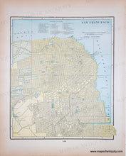 Load image into Gallery viewer, Antique 1900 map of San Francisco with labeled streets and boundaries.