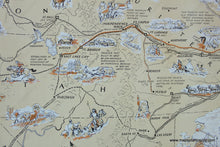 Load image into Gallery viewer, 1947 - Mormon Trail Antique Map Genuine Printed-Color